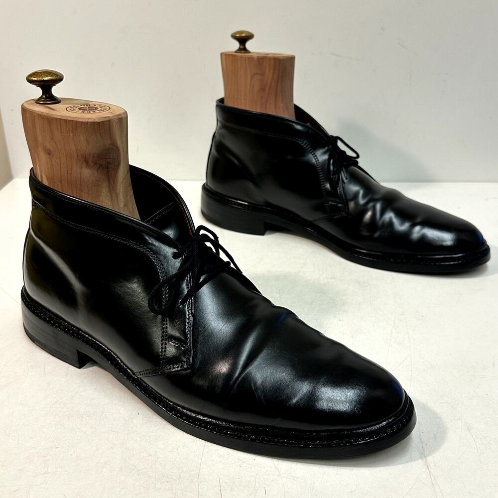 FULLY RESOLED Allen Edmonds Dundee Chukka Black Shell Cordovan USA 11.5 B - Picture 5 of 11